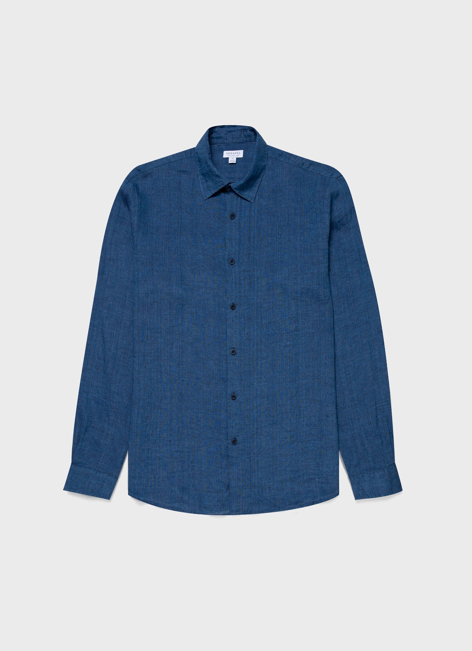 Men's Linen Shirt in Ink Blue