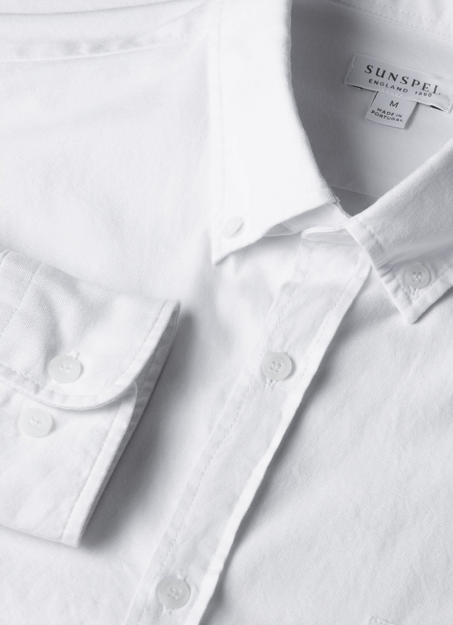 Men's Button Down Oxford Shirt in White