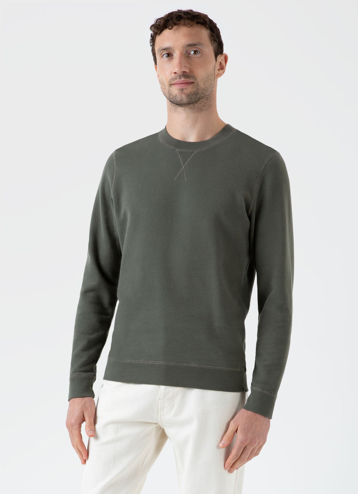 Men's Loopback Sweatshirt in Khaki