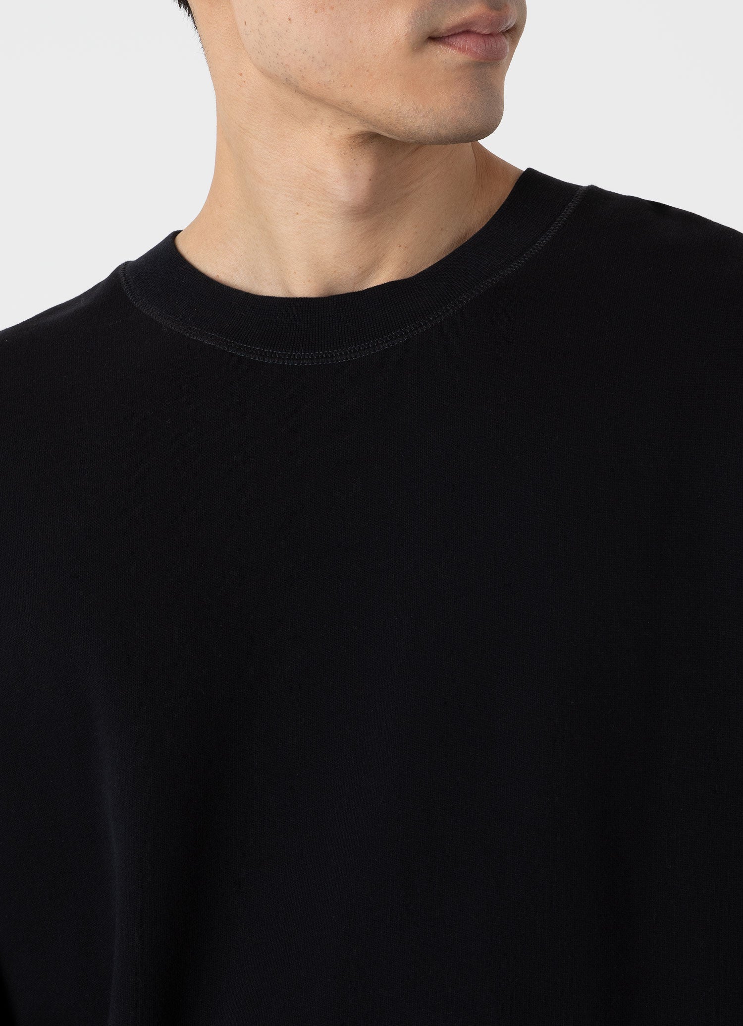 Men's Oversized Loopback Sweatshirt in Black