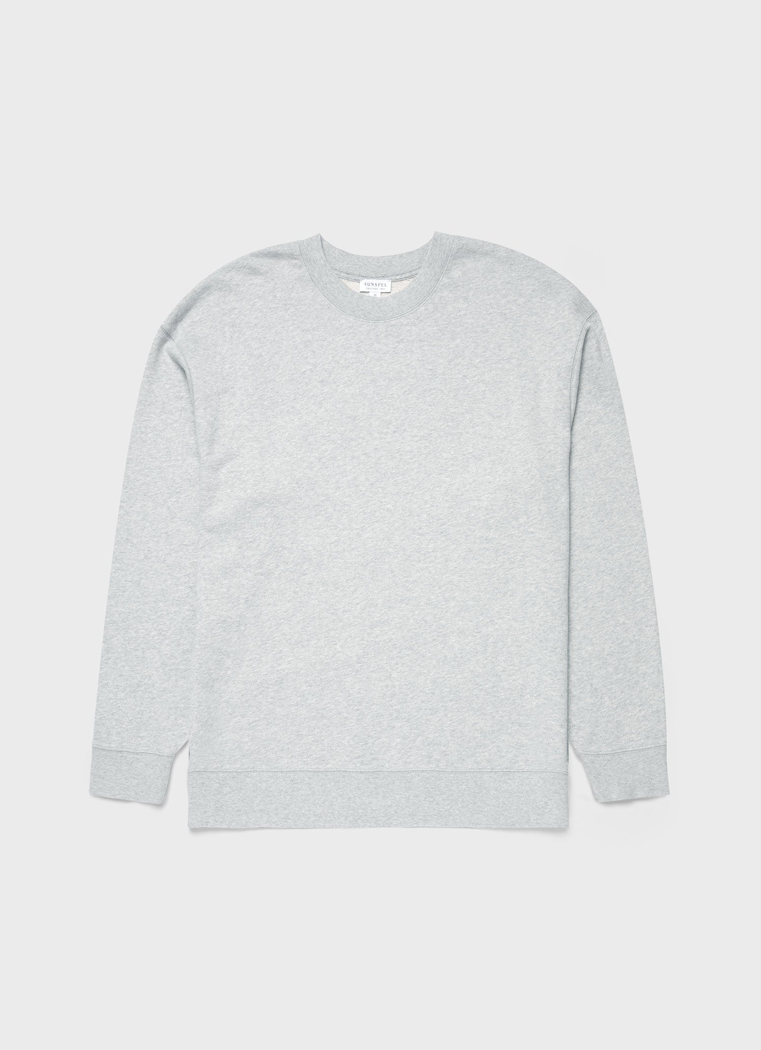 Men's Oversized Loopback Sweatshirt in Light Grey Melange