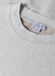 Men's Oversized Loopback Sweatshirt in Light Grey Melange