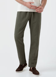 Men's Cotton Linen Drawstring Trouser in Khaki