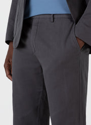 Men's Cotton Linen Trouser in Charcoal