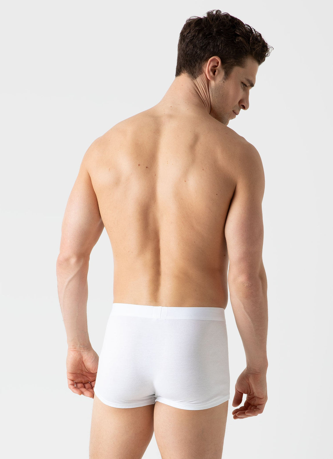 Men's Sea Island Cotton Trunks in White