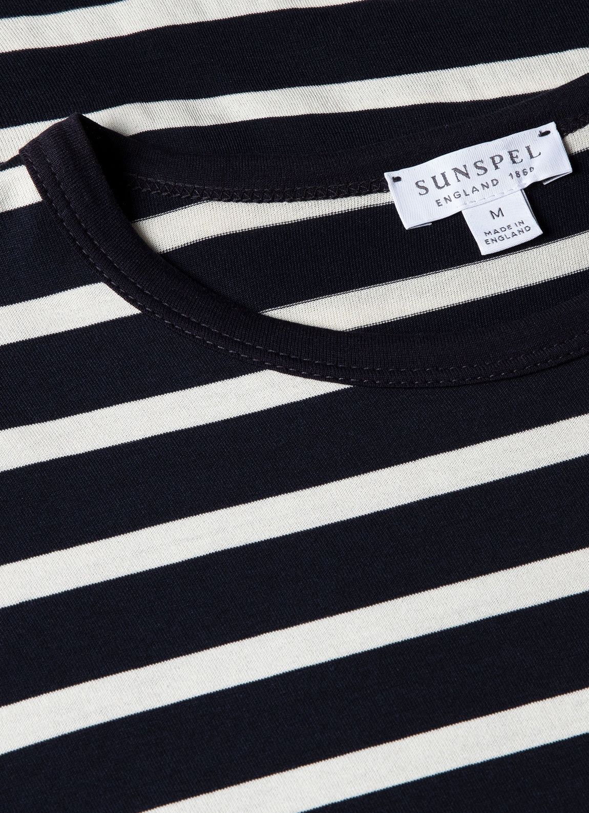 Men's Classic T-shirt in Navy/Ecru Breton Stripe