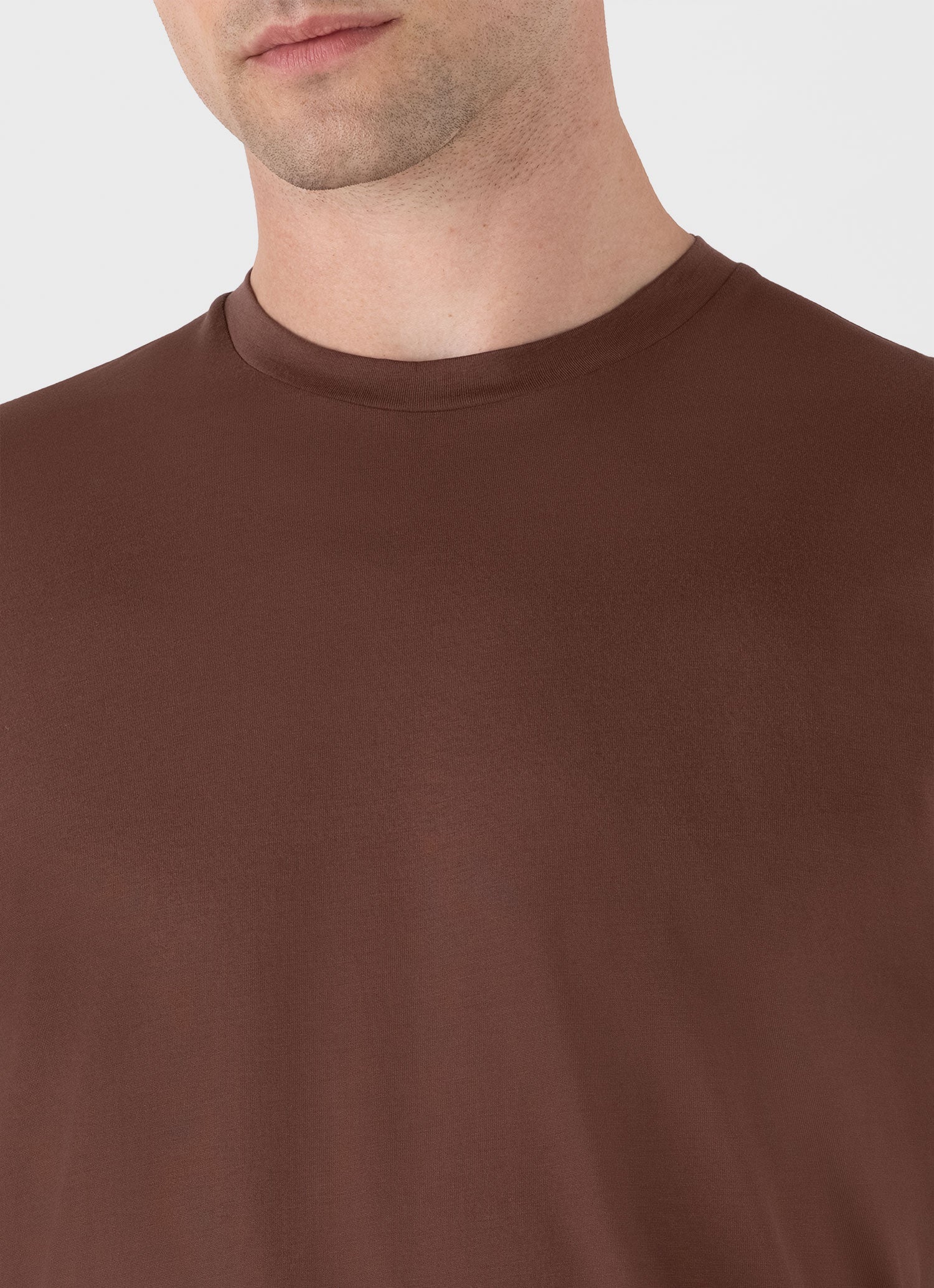 Men's Riviera Midweight T-shirt in Cocoa Brown