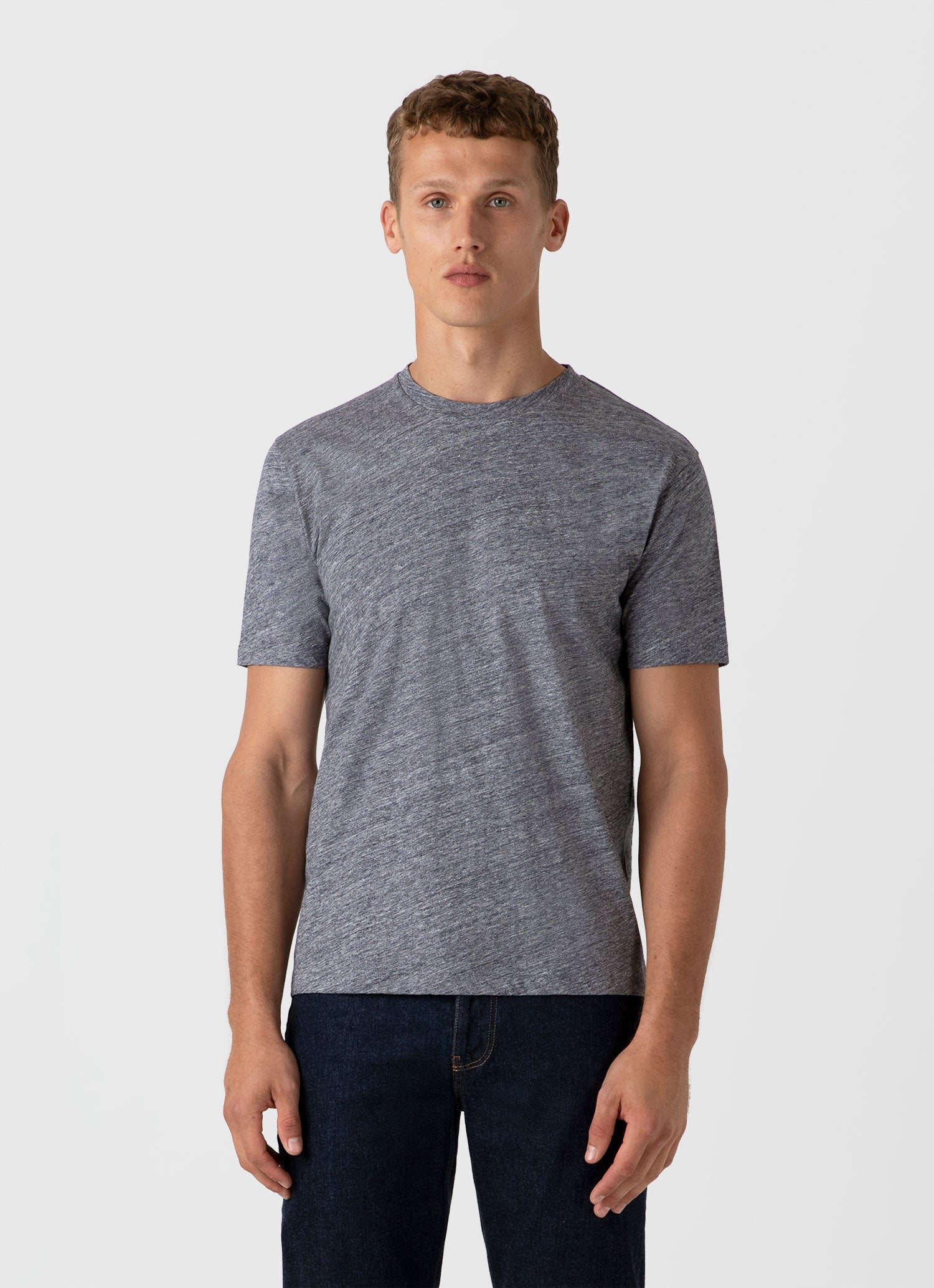 Men's Riviera Midweight T-shirt in Navy Twist