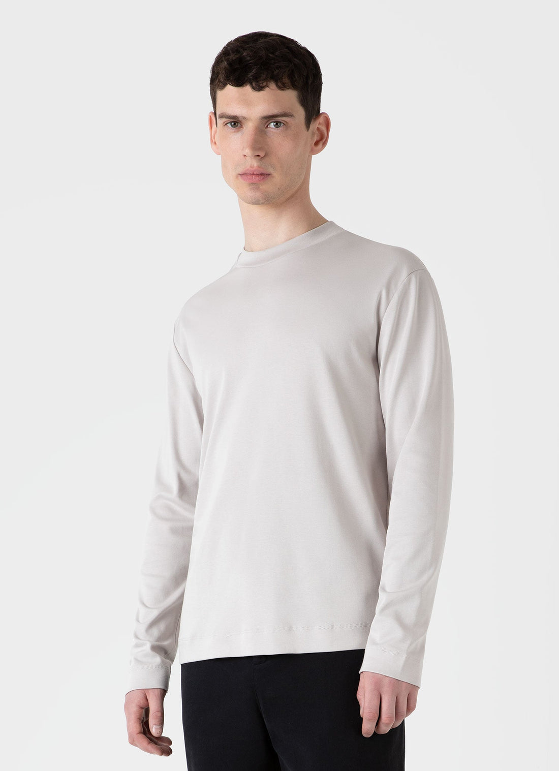 Men's Long Sleeve Heavyweight T-shirt in Putty