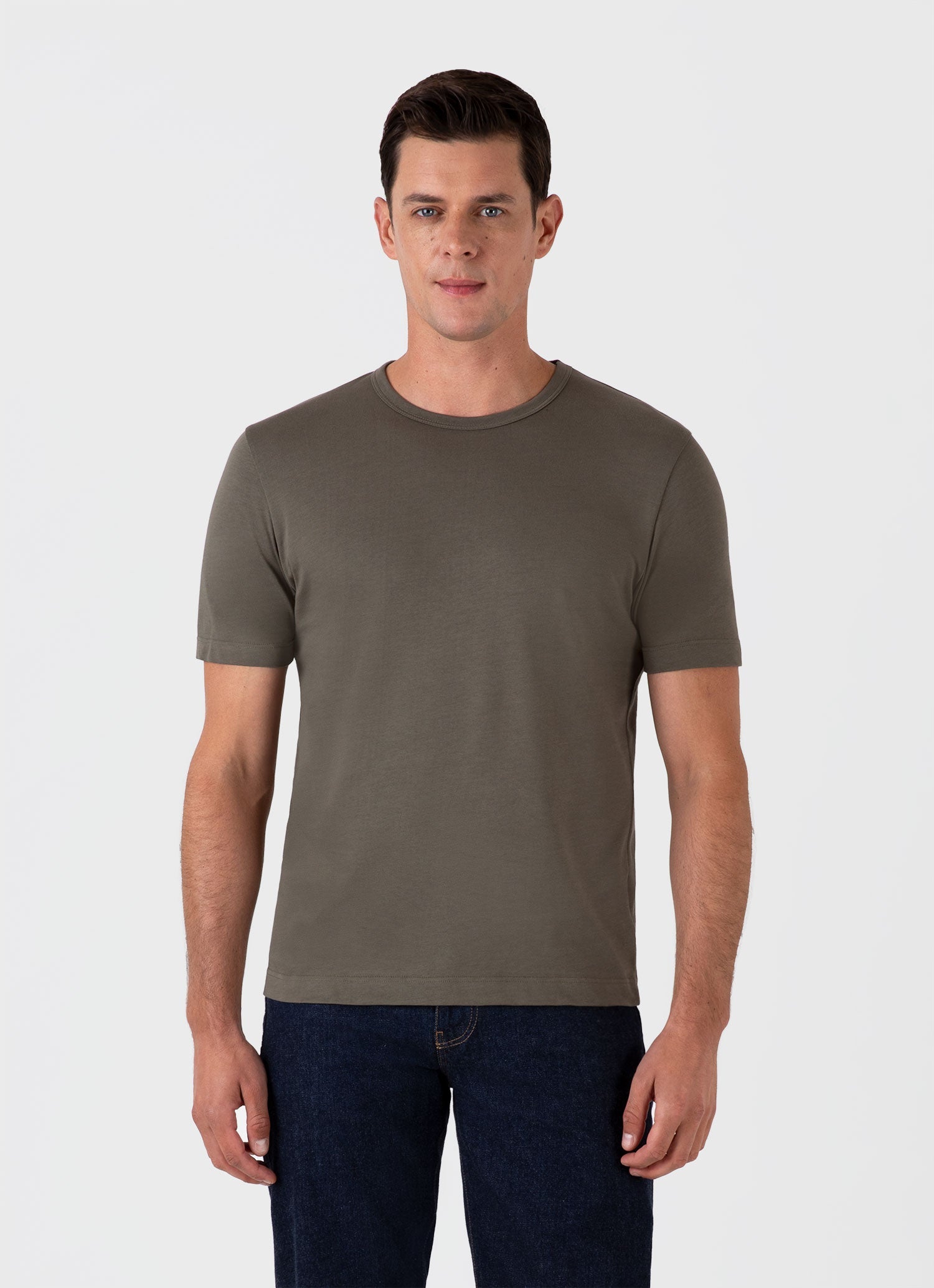 Men's Single Jersey T-shirt in Khaki