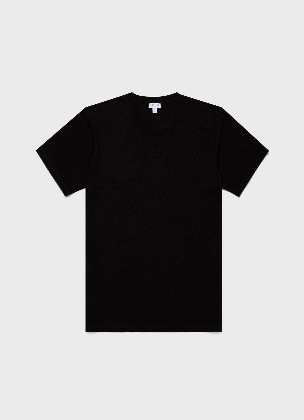 Men's Cotton Linen T-shirt in Black