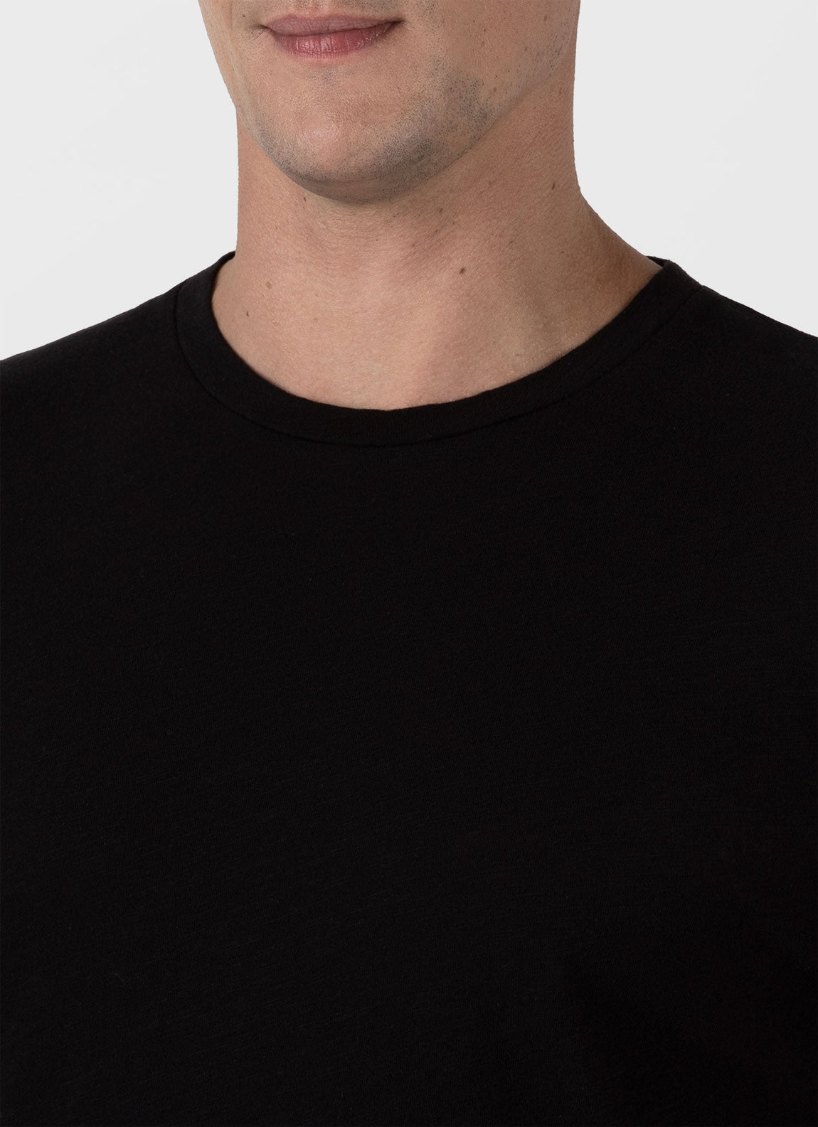 Men's Cotton Linen T-shirt in Black