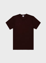 Men's Cotton Linen T-shirt in Raisin