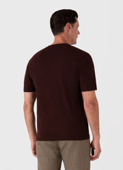 Men's Cotton Linen T-shirt in Raisin