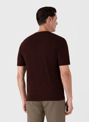 Men's Cotton Linen T-shirt in Raisin