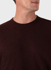 Men's Cotton Linen T-shirt in Raisin