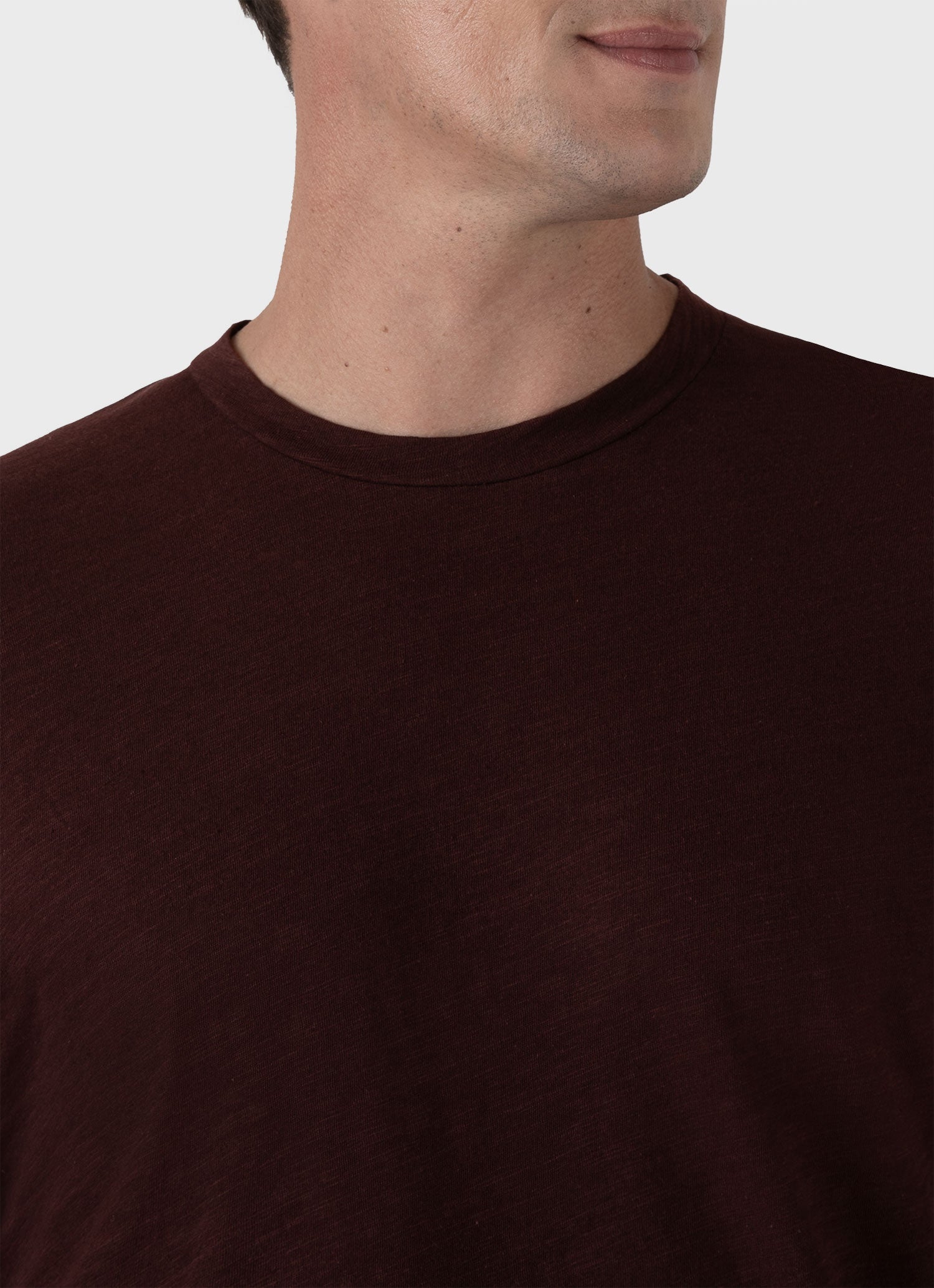 Men's Cotton Linen T-shirt in Raisin