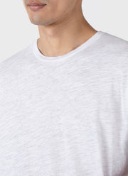 Men's Cotton Linen T-shirt in White