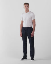 Men's Cotton Linen Drawstring Trouser in Navy