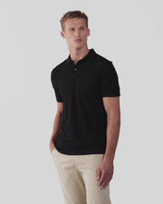 Men's Piqué Polo Shirt in Black