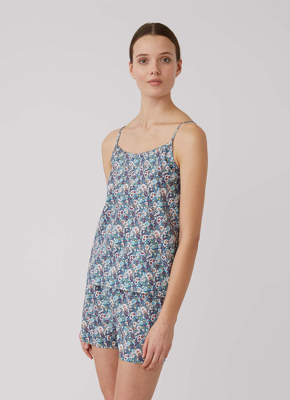 Women's Printed Cotton Cami in Liberty Summer Bouquet