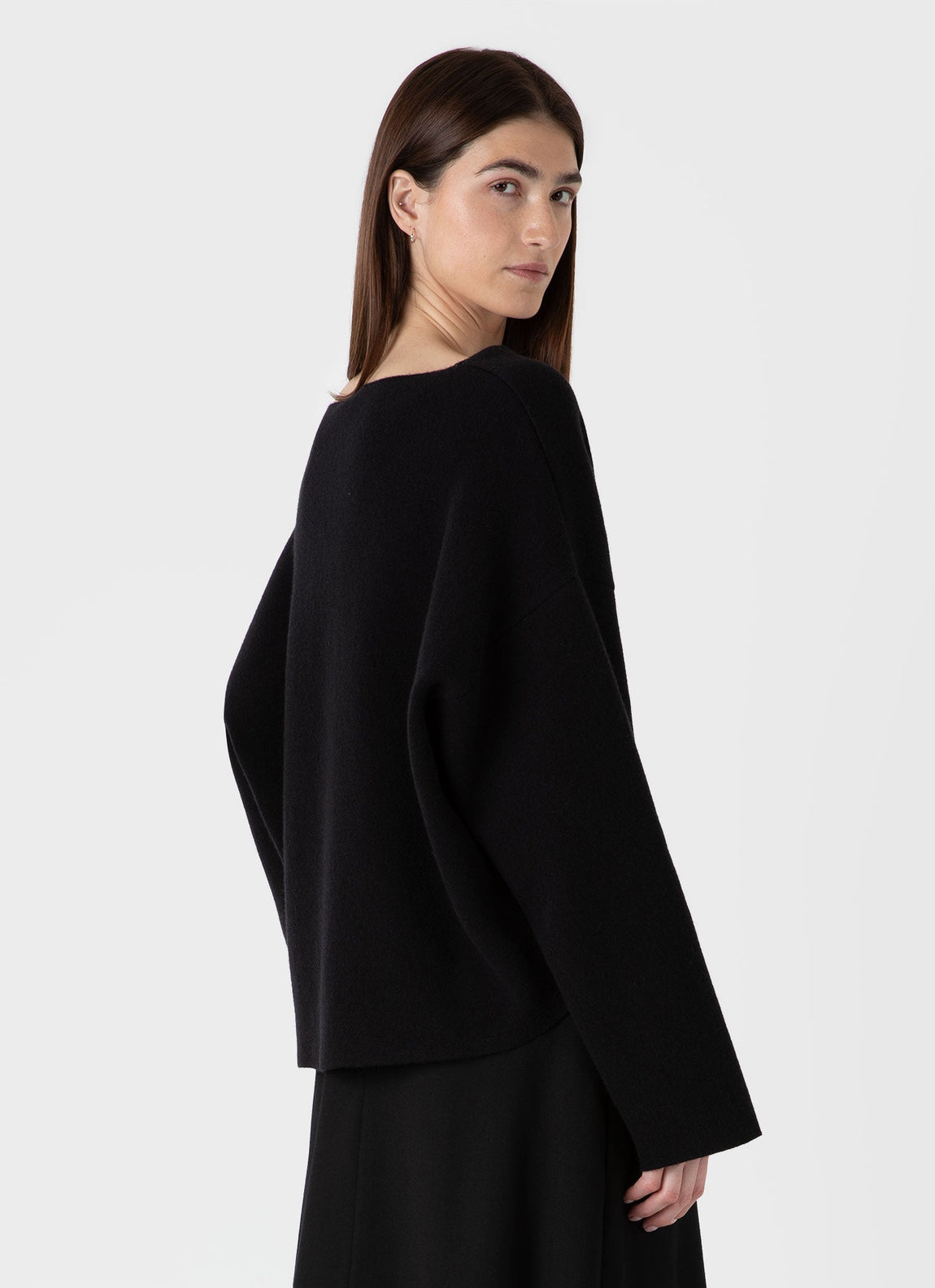 Women's Double Faced Jumper in Black