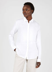 Women's Linen Shirt in White