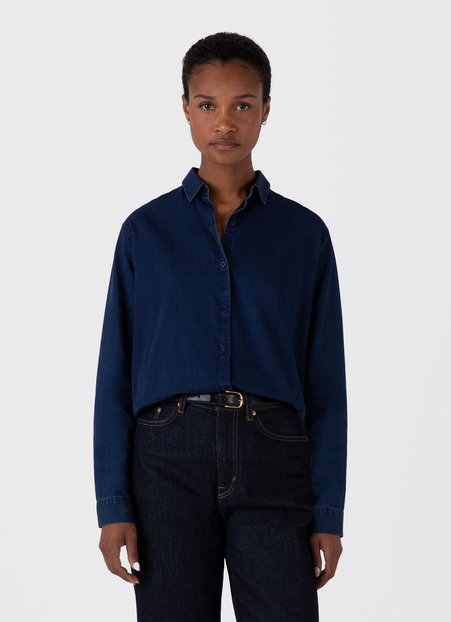 Women's Denim Rinse Shirt in Indigo