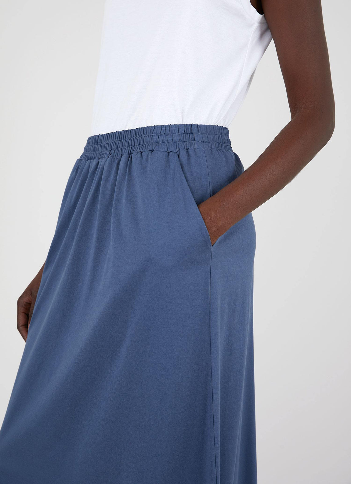 Women's Drawstring Skirt in Atlantic Blue