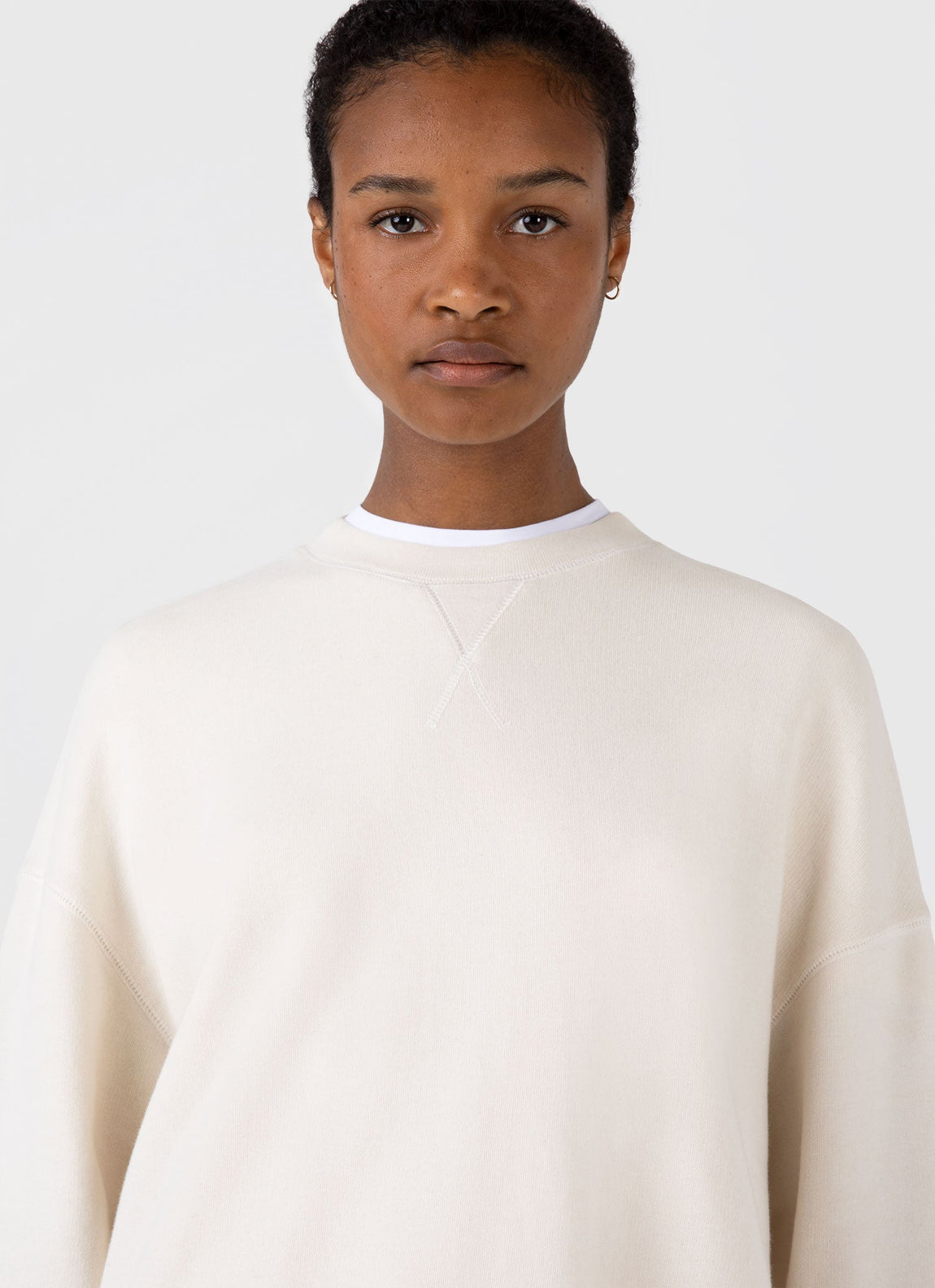 Women's Relaxed Loopback Sweatshirt in Undyed