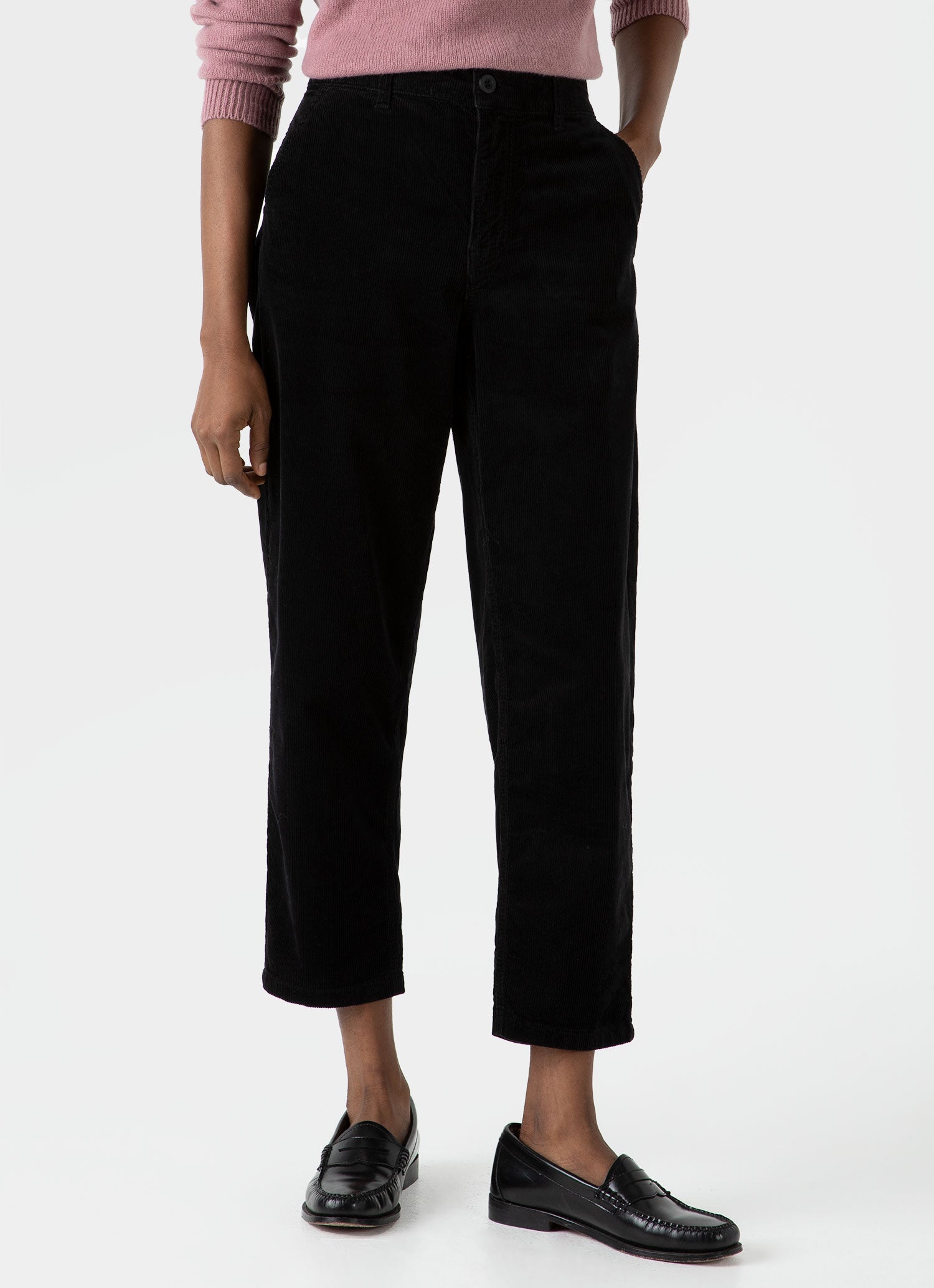 Pantalon velours clearance femme noir