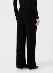 Women's Merino Milano Knit Trouser in Black