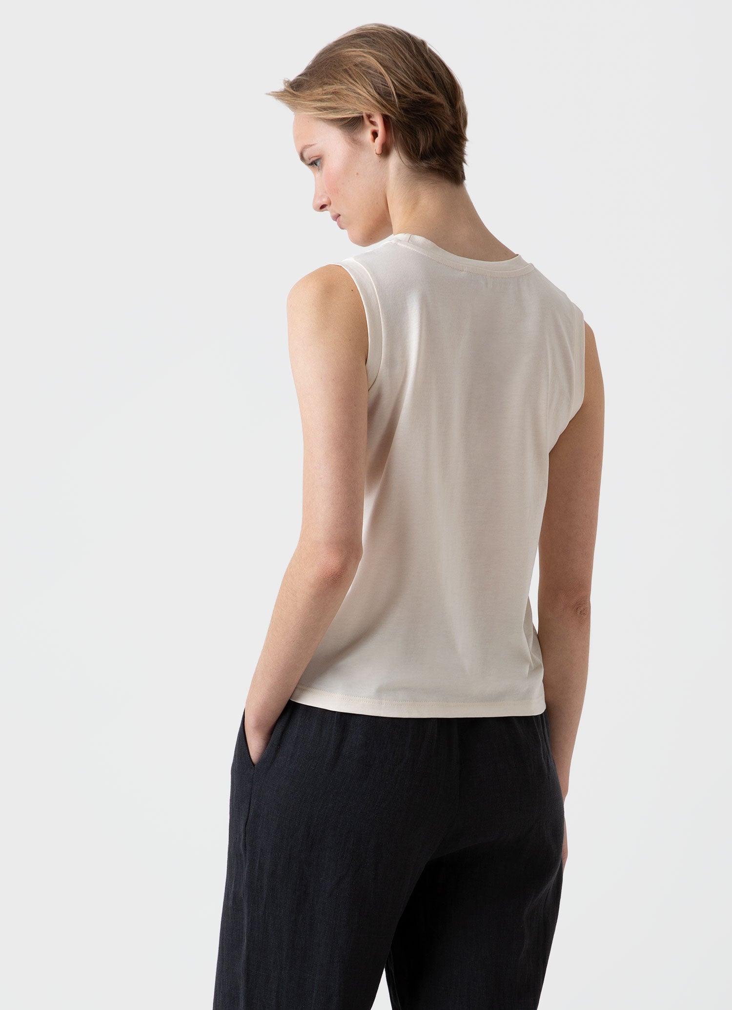 Women's Boyfit Tank T-shirt in Undyed