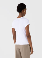 Women's Ribbed T-shirt in White