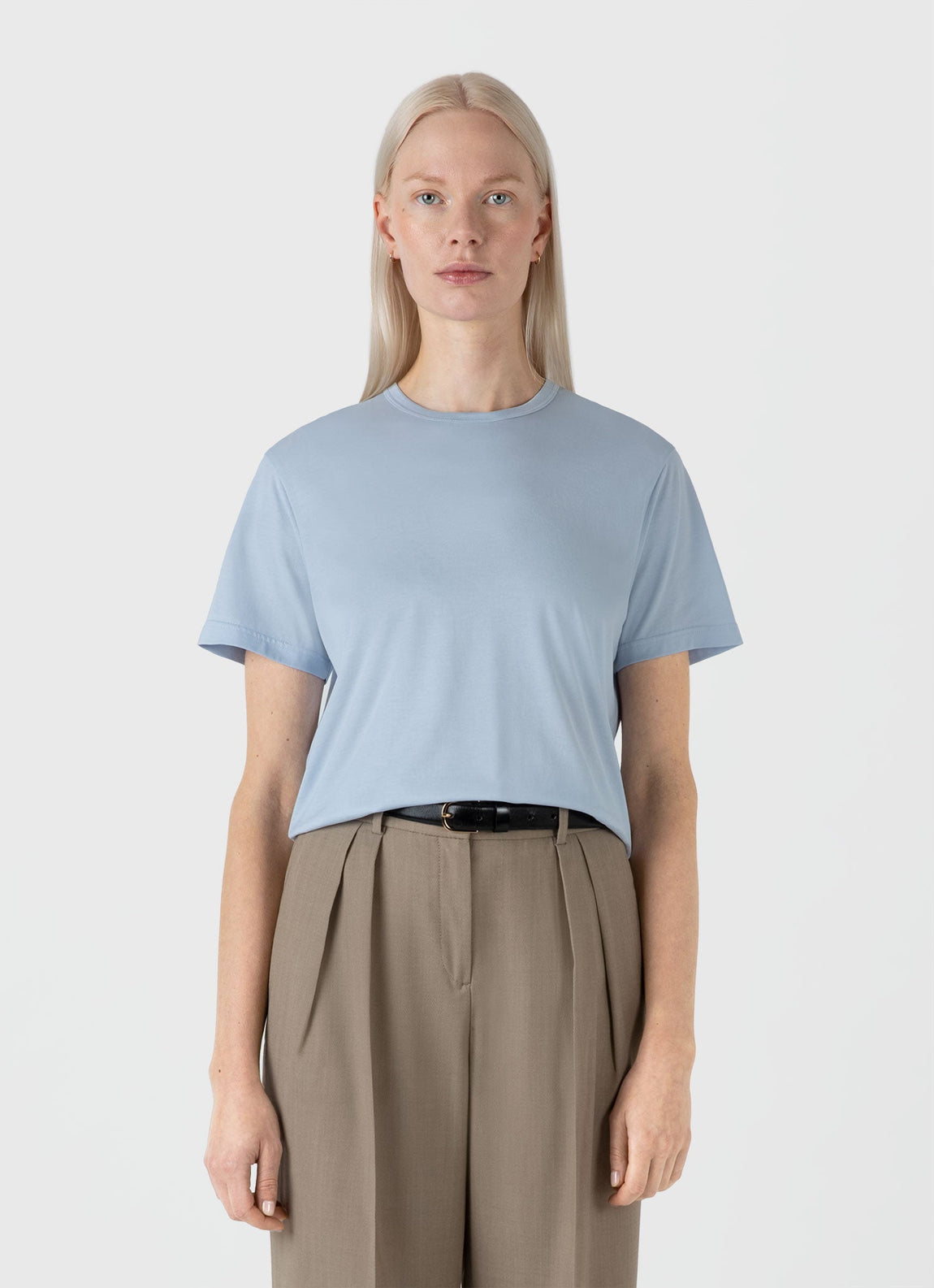 Women's Relaxed Fit T-shirt in Blue Mist