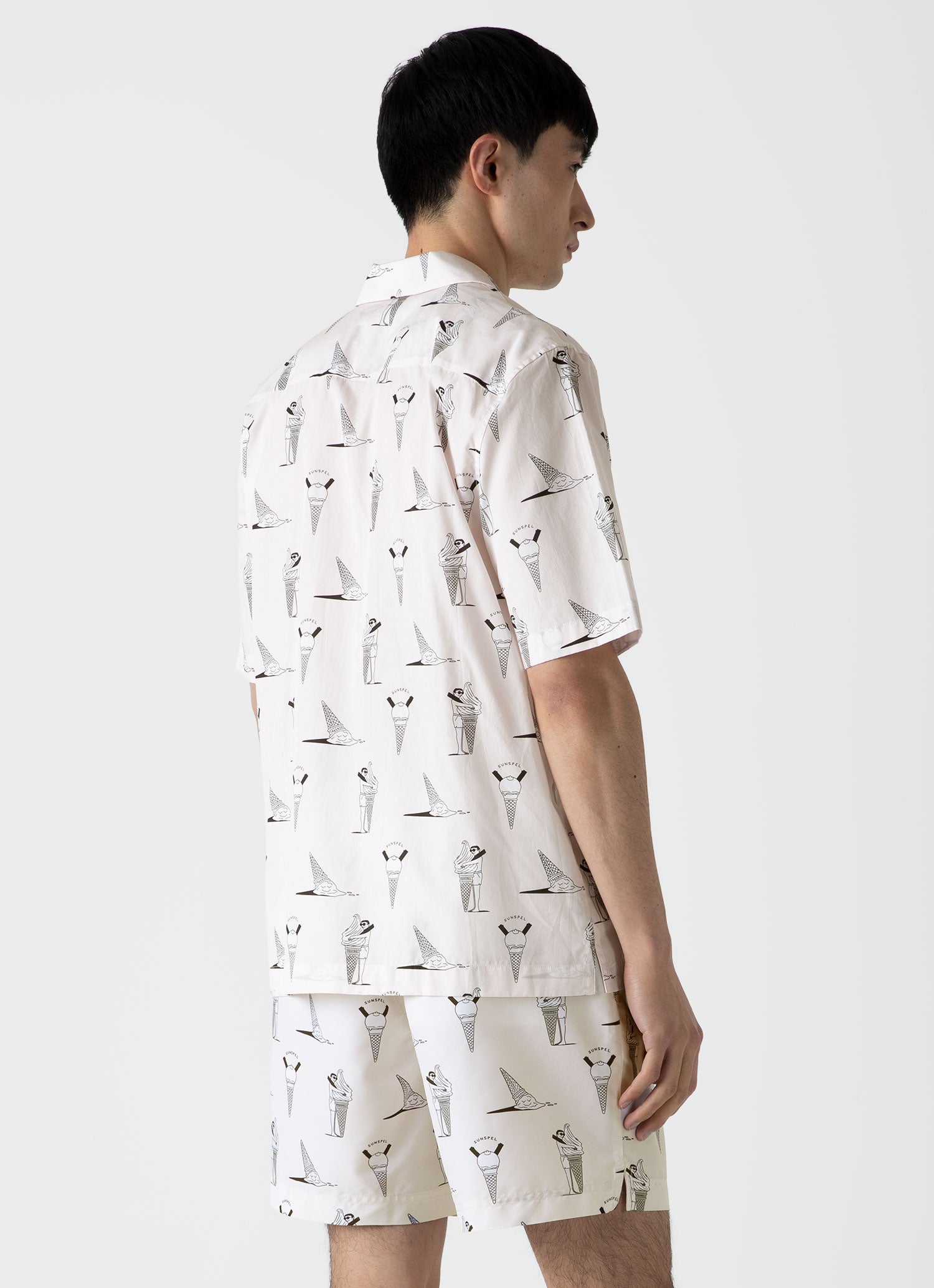 Men's Matt Blease Camp Collar Shirt in Ice Cream Print