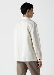 Men's Cotton Linen Twin Pocket Jacket in Undyed