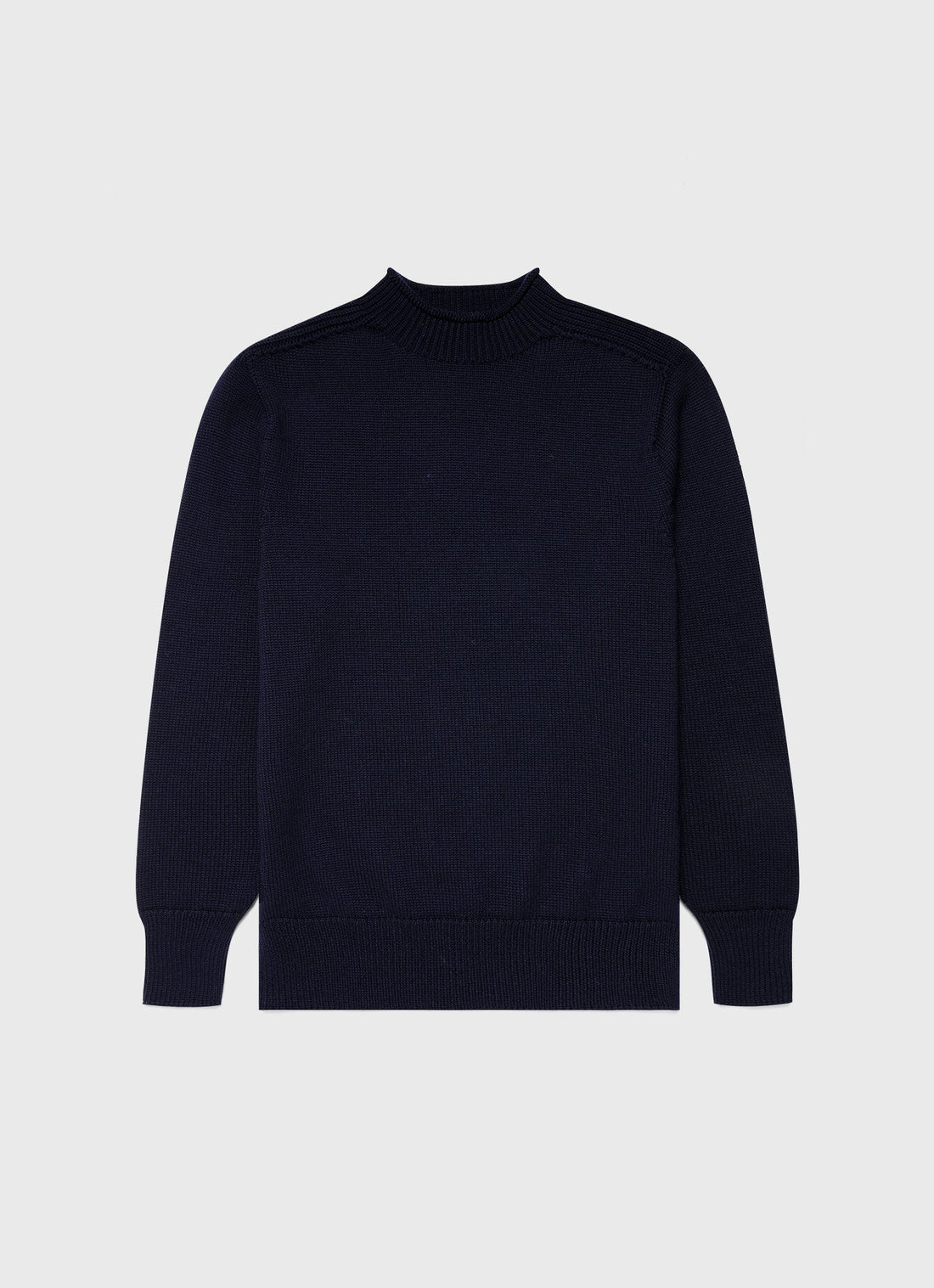 Men's English Merino Fisherman Jumper in Navy