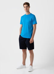 Men's Pleated Twill Short in Dark Navy