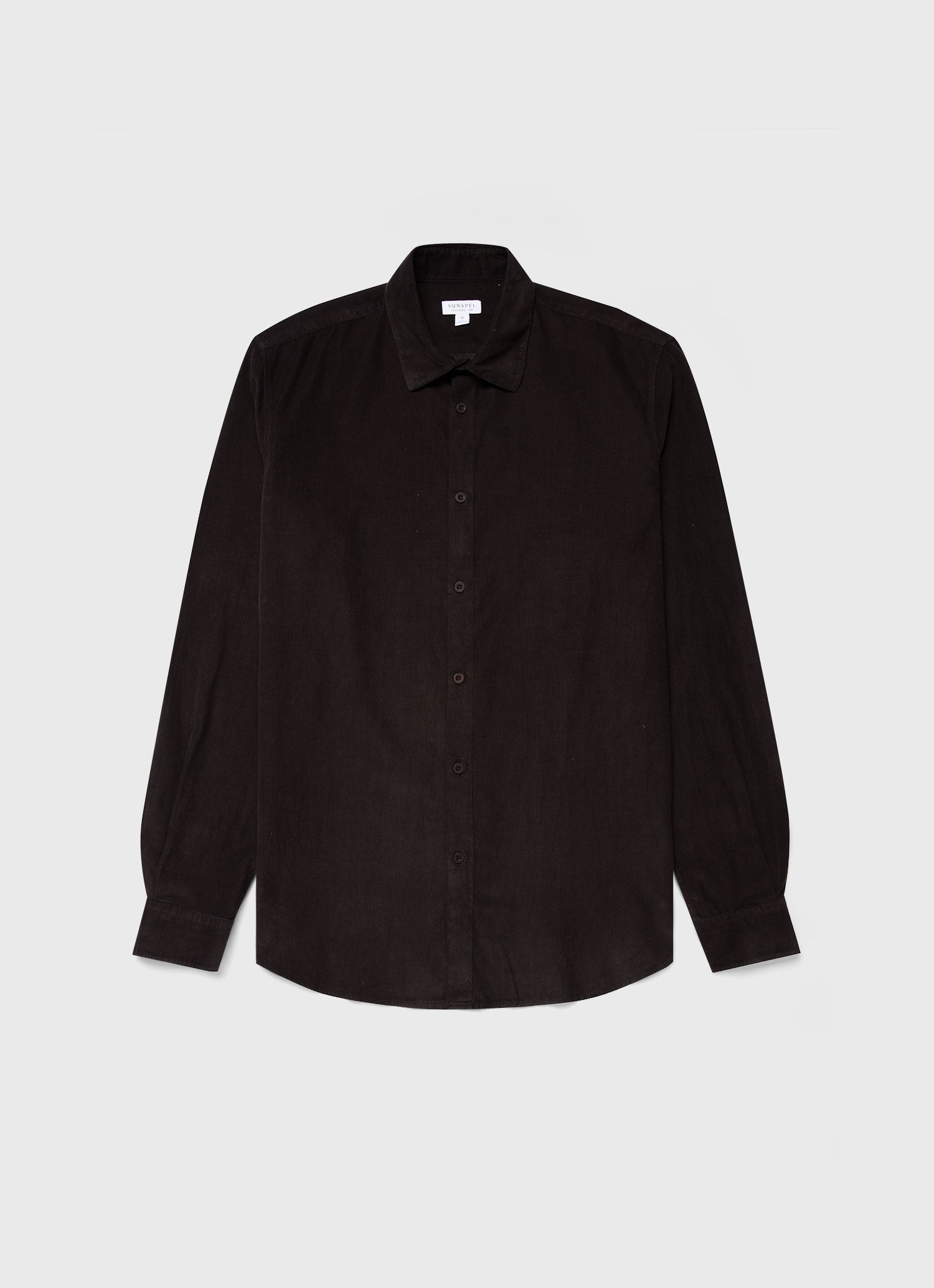 Men's Fine Cord Shirt in Coffee