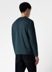 Men's Long Sleeve Riviera Midweight T-shirt in Peacock